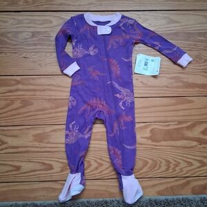 Burt's Bees Purple and Pink Dinosaur Footie
